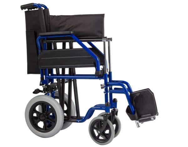 Es una silla de ruedas plegable.