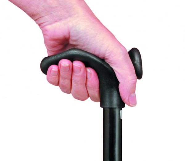 wandelstok met comfortgrip in de kleur zwart