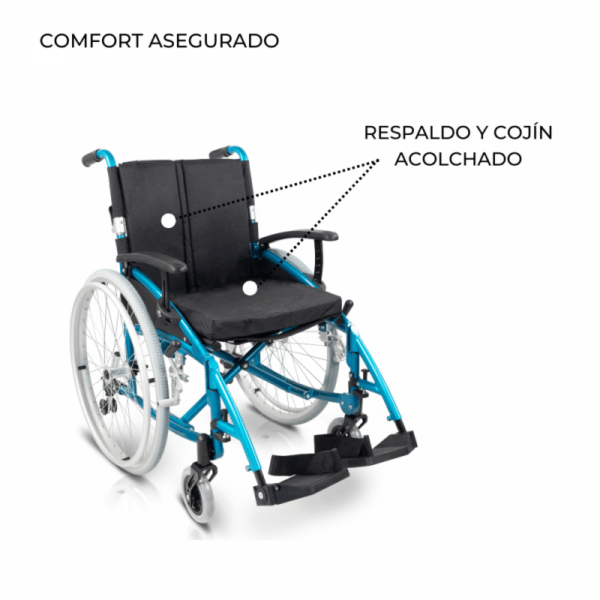 silla de ruedas alta gama comoda aluminio respaldo partido regulable en altura antivuelco venecia mobiclinic 6 1