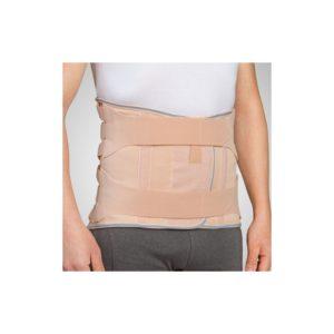 Faja abdominal reforzada en la zona lumbo-sacra. Es ideal para prevenir y curar las dolencias de la espalda.