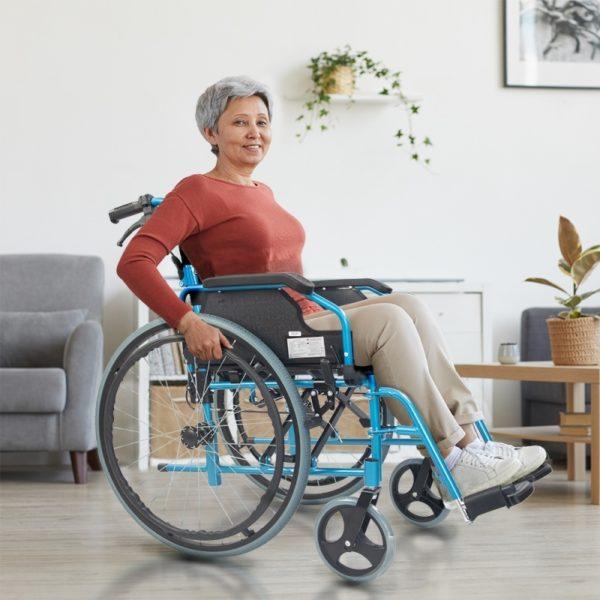 silla de ruedas plegable aluminio respaldo partido reposabrazos abatibles azul bolonia mobiclinic casaortopedia.10jpg