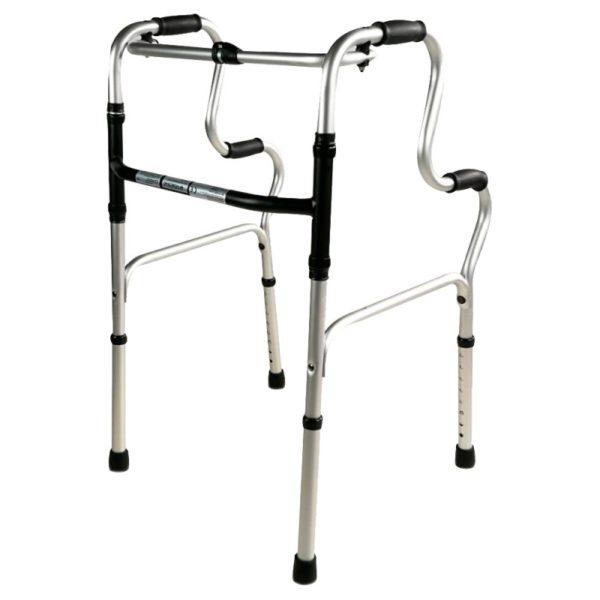 Este andador sin ruedas plegable está fabricado en aluminio para reducir su peso sin disminuir su resistencia, y ofrecer la máxima movilidad y agilidad.