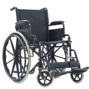 Esta silla de ruedas autopropulsable es muy completa. Puede utilizarse tanto en el interior como en el exterior. Peso máximo usuario: 120 kg.