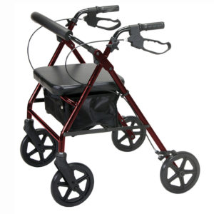 El Andador cómodo con frenos y asiento, también conocido como Rollator, es un dispositivo de movilidad que proporciona estabilidad y comodidad al caminar.