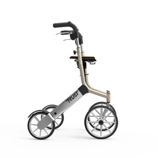 Andador Let´s Go Out de Trustcare color Beige con ruedas grandes.
