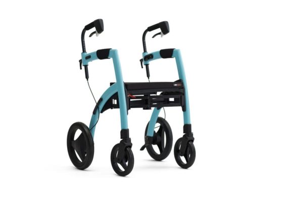 Rollz motion es un andador y una silla de ruedas 2 en 1. El innovador Motion de Rollz se convierte en una silla de ruedas práctica y cómoda en un abrir y cerrar de ojos. Dimensiones del asiento: 45 cm ancho y 42 cm profundidad. Color azul celeste.