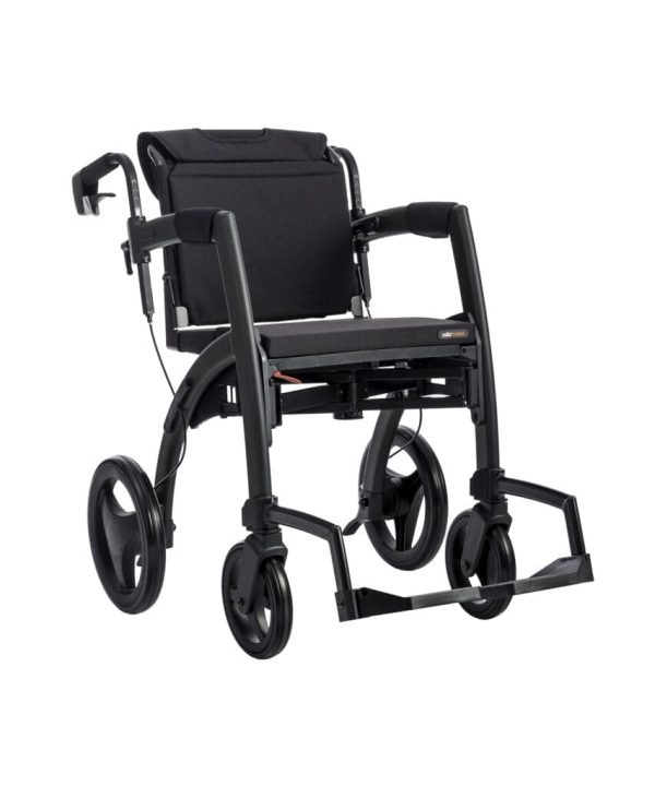 Rollz motion es un andador y una silla de ruedas 2 en 1. El innovador Motion de Rollz se convierte en una silla de ruedas práctica y cómoda en un abrir y cerrar de ojos. Dimensiones del asiento: 45 cm ancho y 42 cm profundidad. Color negro.