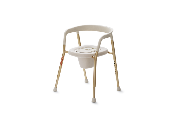 Disponible con o sin cubo de recogida, el modelo permite usarlo como elevador de WC o como inodoro independiente.