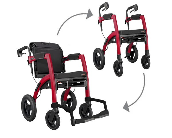 Descubre el Rollz Motion Performance, un rollator 2 en 1 que se transforma en silla de ruedas. Comodidad, estabilidad y diseño para una movilidad sin límites.